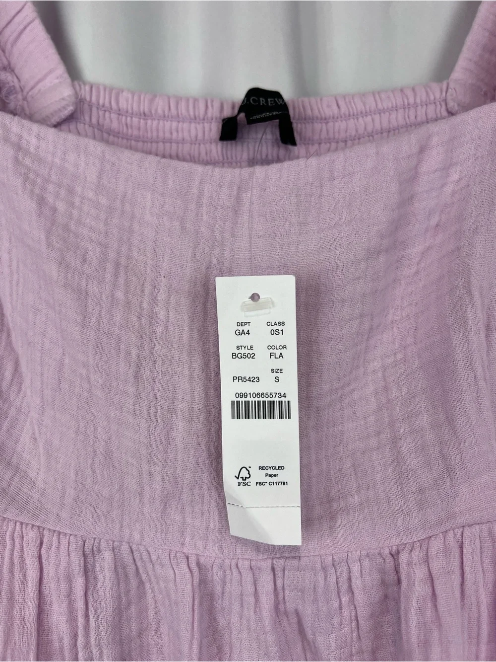 J. Crew beautiful smocked